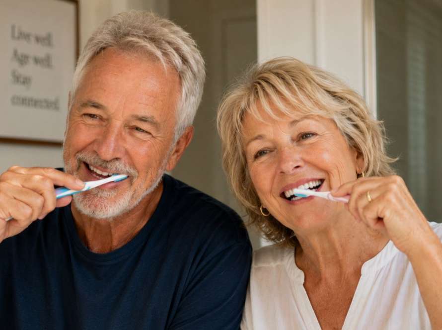 Stand on your one leg while brushing teeth 2