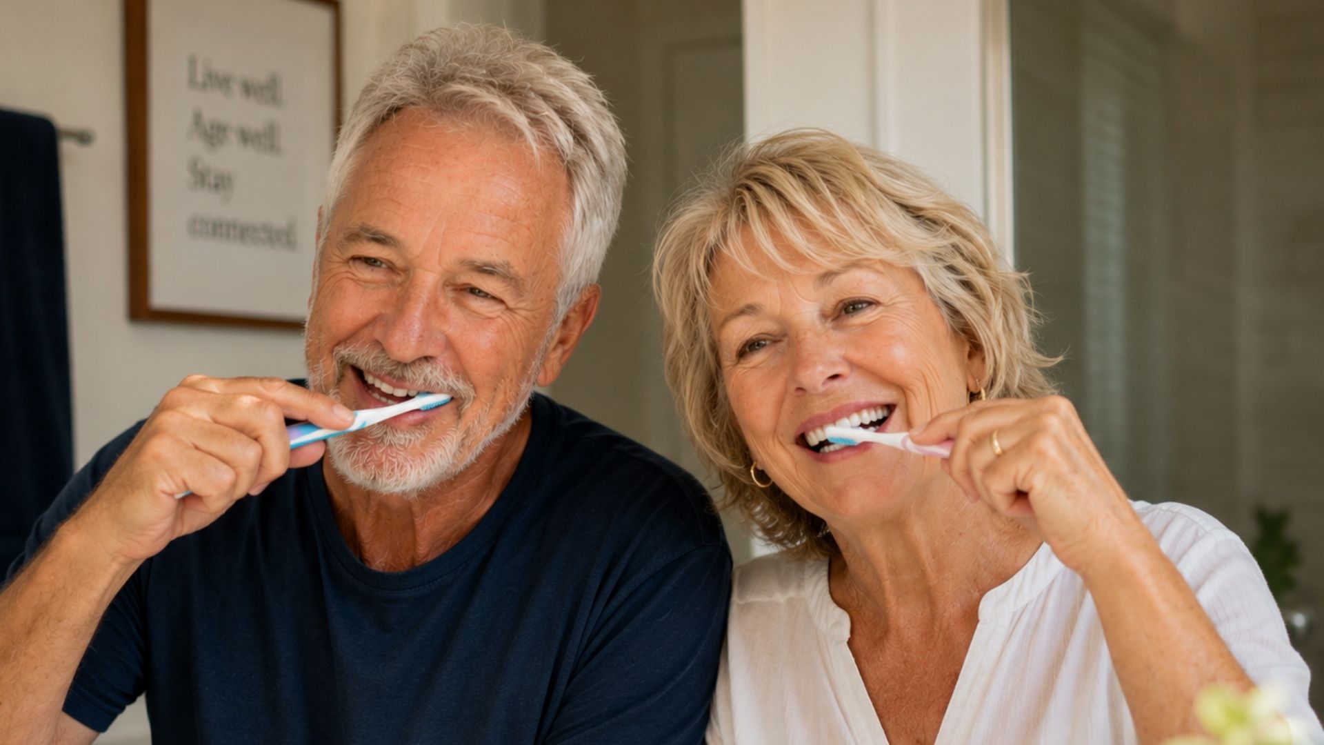 Stand on your one leg while brushing teeth 2
