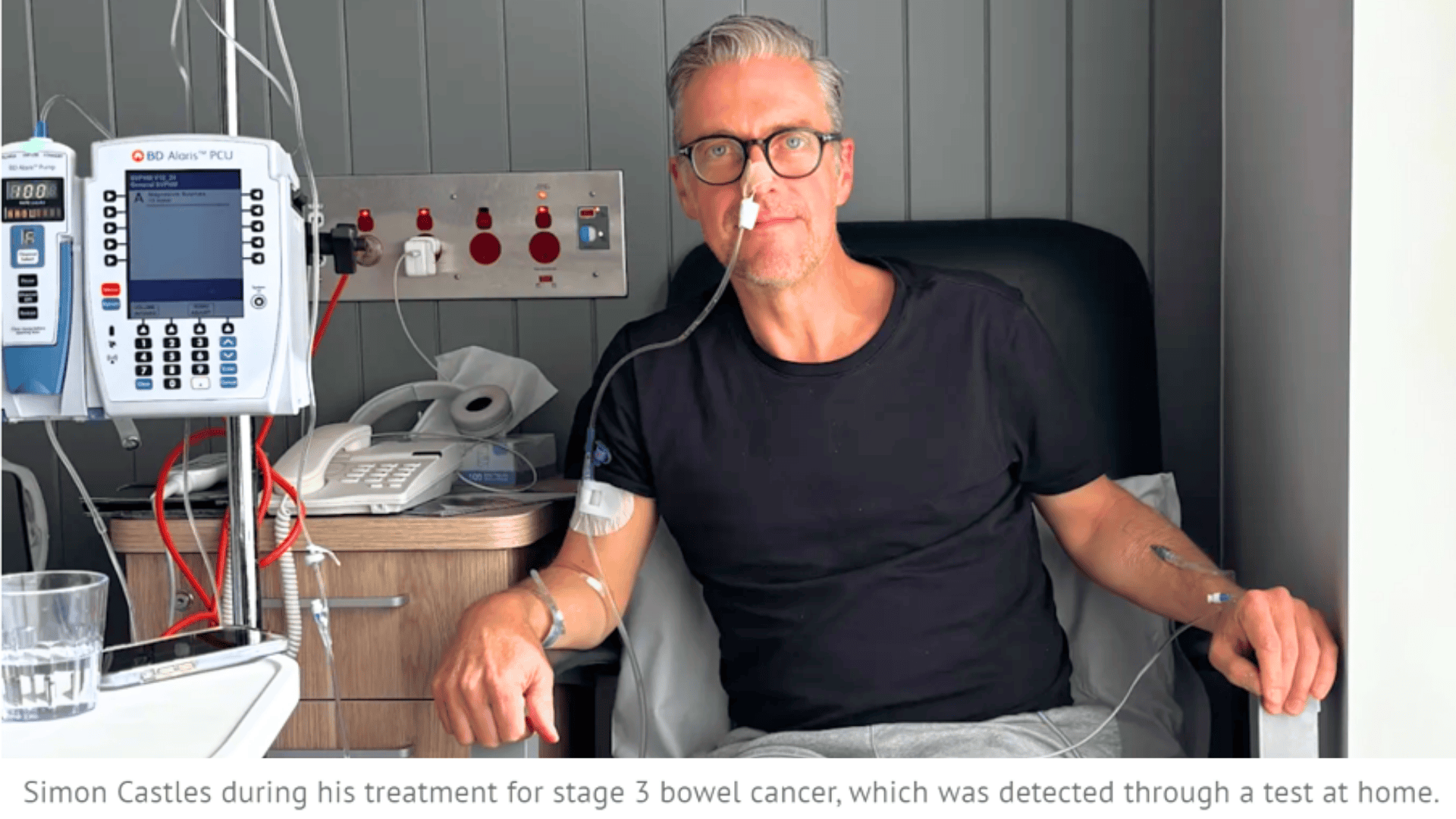 Simon castles during his cancer treatment